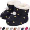 Zimowe Buciki Niemowlęce Ocieplane Polarem Kapcie Niechodki Antypoślizgowe 0-18 M (Unisex)