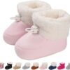 Zimowe Buciki Niemowlęce Ocieplane Polarem Kapcie Niechodki Antypoślizgowe 0-18 M (Unisex)