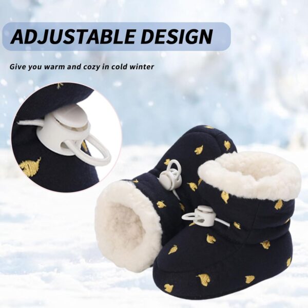 Zimowe Buciki Niemowlęce Ocieplane Polarem Kapcie Niechodki Antypoślizgowe 0-18 M (Unisex)