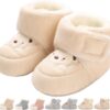 Zimowe Buciki Niemowlęce Ocieplane Polarem Kapcie Niechodki Antypoślizgowe 0-18 M (Unisex)