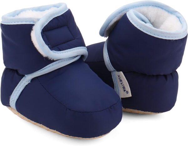 61bqtWOFGKL._AC_SL1500_.jpg LACOFIA Kapcie-Buciki Niemowlęce Zimowe Antypoślizgowe z Miękką Podeszwą dla Chłopców i Dziewczynek