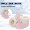 Zimowe Buciki Niemowlęce Ocieplane Polarem Kapcie Niechodki Antypoślizgowe 0-18 M (Unisex)