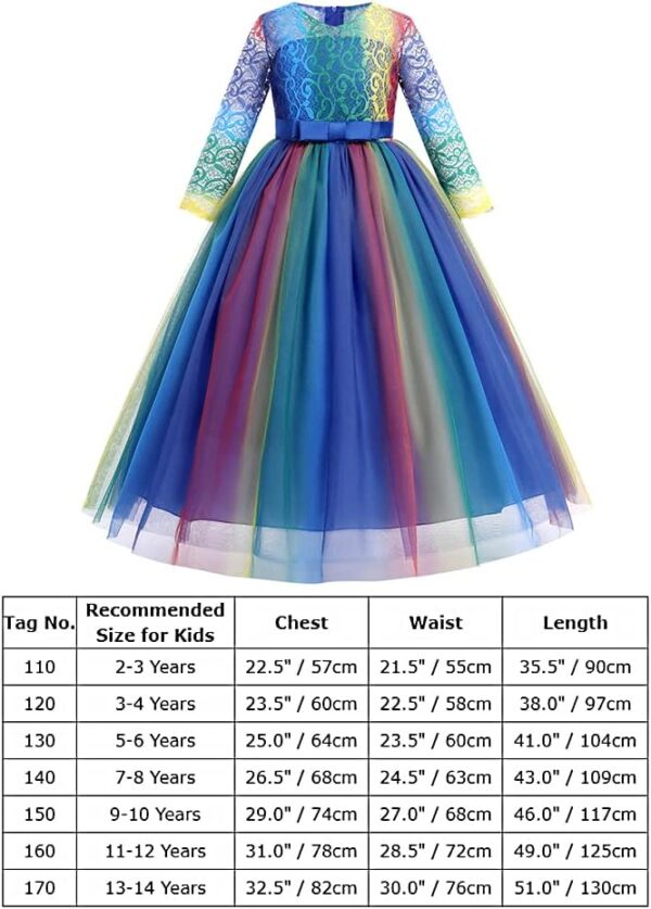 Sukienka Wizytowa Koronka Tiul Rękaw 3/4 Komunia Wesele Urodziny (2-14 Lat)
