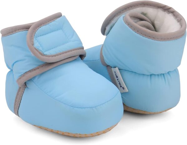 61qF6aVpMoL._AC_SL1500_.jpg LACOFIA Kapcie-Buciki Niemowlęce Zimowe Antypoślizgowe z Miękką Podeszwą dla Chłopców i Dziewczynek