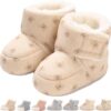 Zimowe Buciki Niemowlęce Ocieplane Polarem Kapcie Niechodki Antypoślizgowe 0-18 M (Unisex)