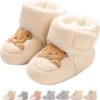 Zimowe Buciki Niemowlęce Ocieplane Polarem Kapcie Niechodki Antypoślizgowe 0-18 M (Unisex)