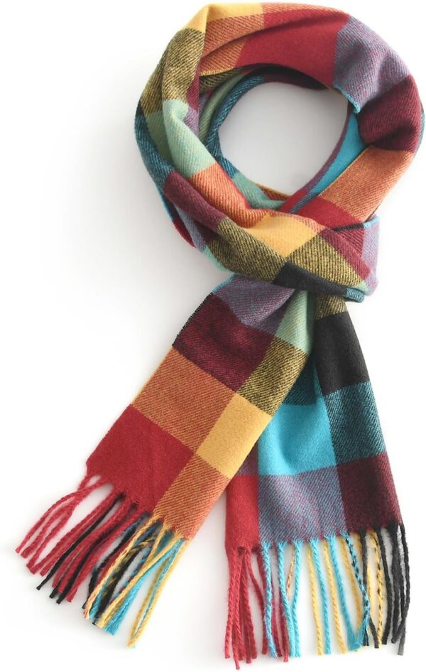 Szalik Damski Męski Unisex Długi Lekki Wzór Krata (Jesień/Zima) 190x33 cm