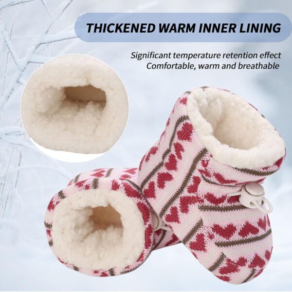 Zimowe Buciki Niemowlęce Ocieplane Polarem Kapcie Niechodki Antypoślizgowe 0-18 M (Unisex)