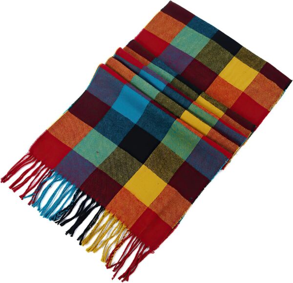 Szalik Damski Męski Unisex Długi Lekki Wzór Krata (Jesień/Zima) 190x33 cm