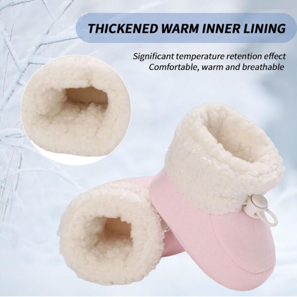 Zimowe Buciki Niemowlęce Ocieplane Polarem Kapcie Niechodki Antypoślizgowe 0-18 M (Unisex)
