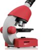 Mikroskop Bresser Junior 40-640x, Edukacyjny Zestaw dla Dzieci, Fioletowy