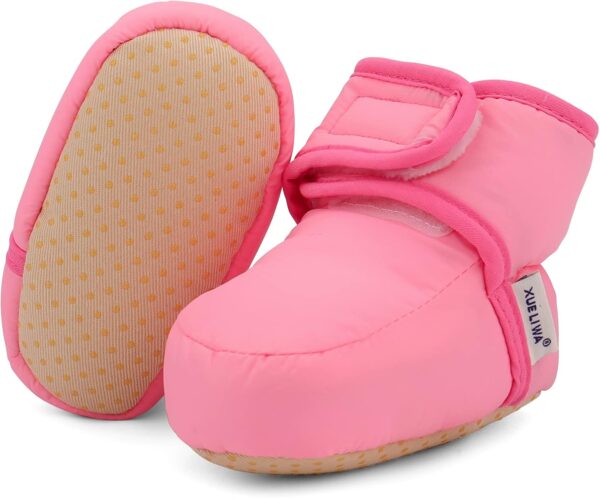 71Do0SbNm7L._AC_SL1500_.jpg LACOFIA Kapcie-Buciki Niemowlęce Zimowe Antypoślizgowe z Miękką Podeszwą dla Chłopców i Dziewczynek