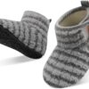 JOINFREE Kapcie Dziecięce Buciki Domowe Antypoślizgowa Gumowa Podeszwa Polar Unisex