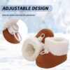 Zimowe Buciki Niemowlęce Ocieplane Polarem Kapcie Niechodki Antypoślizgowe 0-18 M (Unisex)