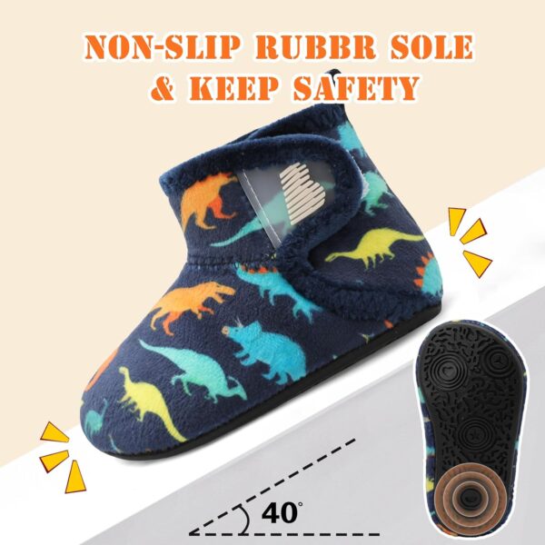 JOINFREE Kapcie Dziecięce Buciki Domowe Antypoślizgowa Gumowa Podeszwa Polar Unisex
