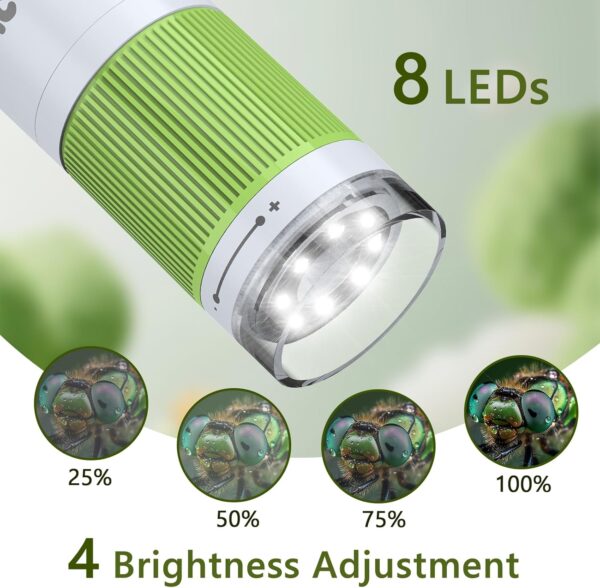 Mikroskop Cyfrowy Ręczny 3w1, Powiększenie 1000x, Ekran HD 2.4", Karta SD, STEM dla Dzieci 3-12