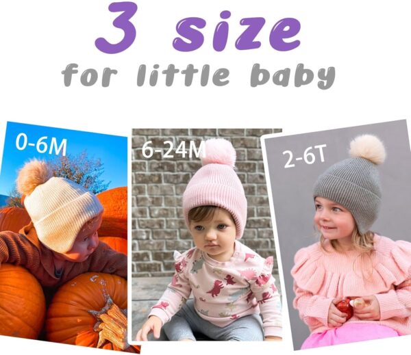 FURTALK Czapka Zimowa Dziecięca (Unisex) Z Nausznikami Polar i Odpinany Pompon (0-6 Lat)