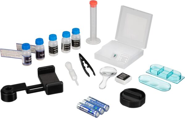 Mikroskop Bresser Junior 40-640x, Edukacyjny Zestaw dla Dzieci, Fioletowy