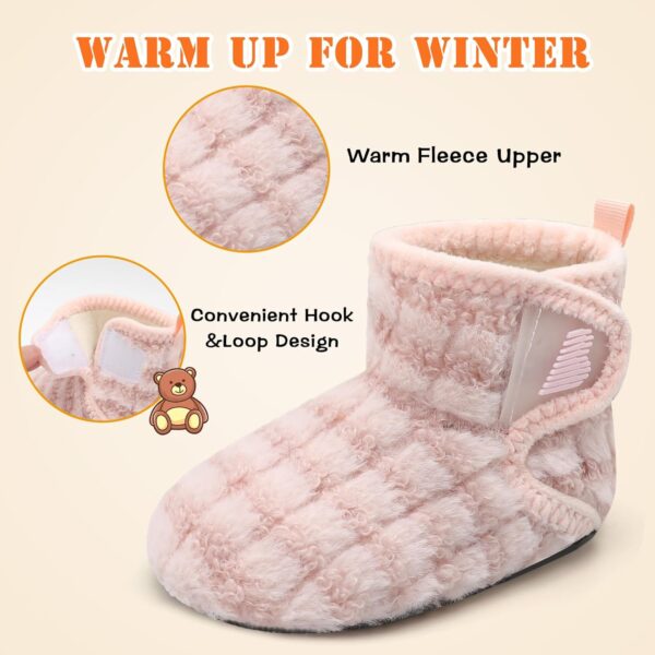JOINFREE Kapcie Dziecięce Buciki Domowe Antypoślizgowa Gumowa Podeszwa Polar Unisex