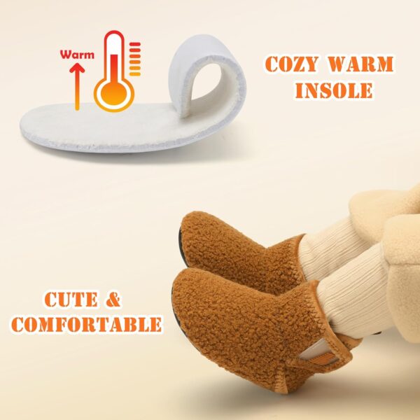 JOINFREE Kapcie Dziecięce Buciki Domowe Antypoślizgowa Gumowa Podeszwa Polar Unisex