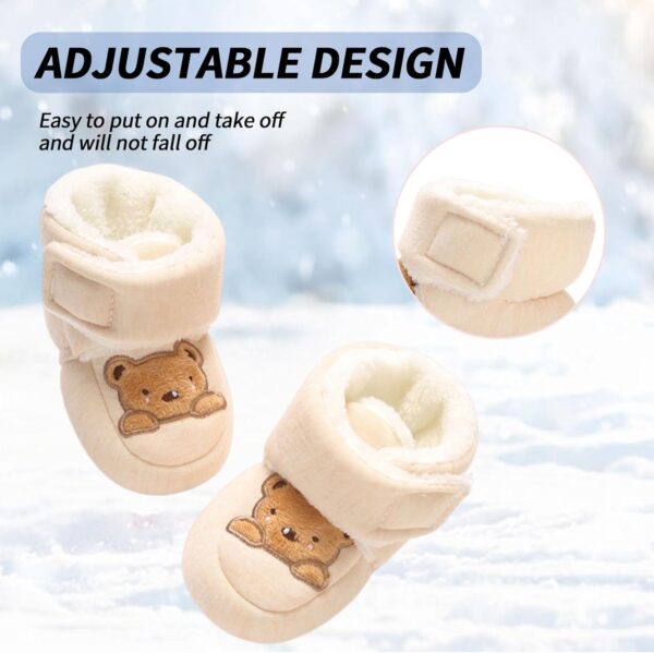 Zimowe Buciki Niemowlęce Ocieplane Polarem Kapcie Niechodki Antypoślizgowe 0-18 M (Unisex)