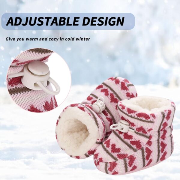 Zimowe Buciki Niemowlęce Ocieplane Polarem Kapcie Niechodki Antypoślizgowe 0-18 M (Unisex)