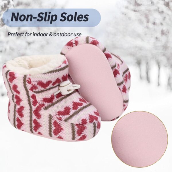 Zimowe Buciki Niemowlęce Ocieplane Polarem Kapcie Niechodki Antypoślizgowe 0-18 M (Unisex)