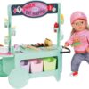 Stoisko z Jedzeniem dla Lalek, Dźwięki Gotowania, 25 Akcesoriów
