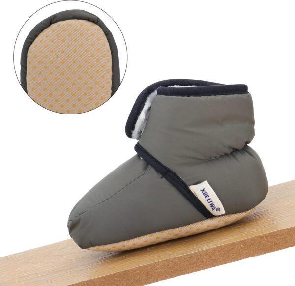 71lWAwEkBqL._AC_SL1500_.jpg LACOFIA Kapcie-Buciki Niemowlęce Zimowe Antypoślizgowe z Miękką Podeszwą dla Chłopców i Dziewczynek