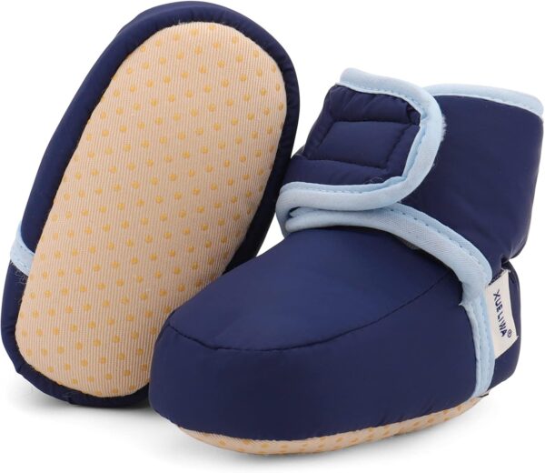 71nYBAnjs8L._AC_SL1500_.jpg LACOFIA Kapcie-Buciki Niemowlęce Zimowe Antypoślizgowe z Miękką Podeszwą dla Chłopców i Dziewczynek