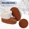 Zimowe Buciki Niemowlęce Ocieplane Polarem Kapcie Niechodki Antypoślizgowe 0-18 M (Unisex)