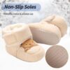 Zimowe Buciki Niemowlęce Ocieplane Polarem Kapcie Niechodki Antypoślizgowe 0-18 M (Unisex)