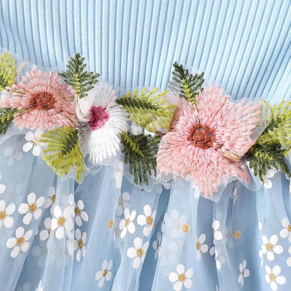 JiAmy Sukienka Dziewczęca Długi Rękaw Aksamit Cekiny Gwiazdki Tiul (3-7 Lat) Święta Wesele