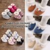Zimowe Buciki Niemowlęce Ocieplane Polarem Kapcie Niechodki Antypoślizgowe 0-18 M (Unisex)
