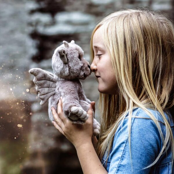 Charlie Bears Bearhouse Moat Pluszak Gargulec (20 cm) Szara Maskotka Kolekcjonerska