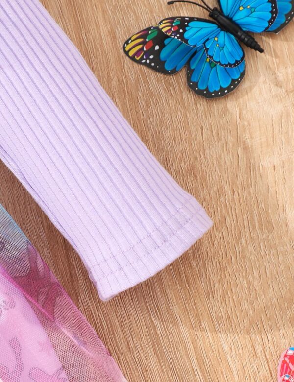 Sukienka Dziewczęca Prążkowana Długi Rękaw Na Każde Święta (1-6) Lat