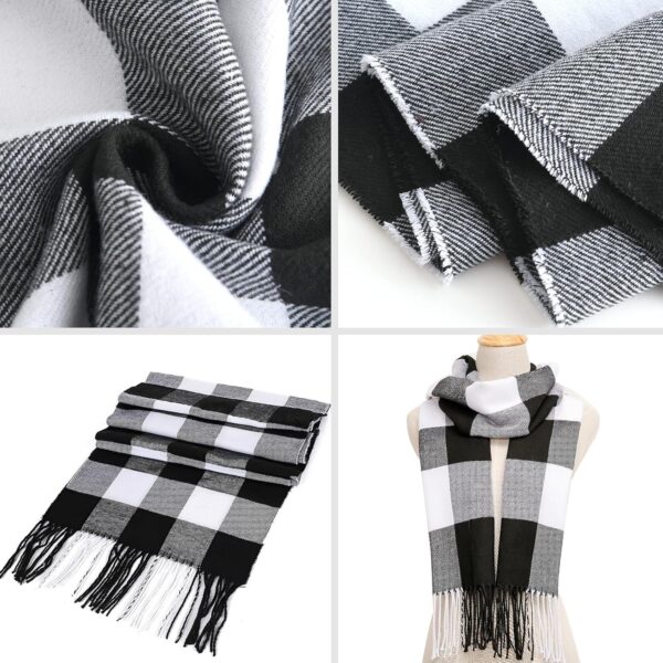 Szalik Damski Męski Unisex Długi Lekki Wzór Krata (Jesień/Zima) 190x33 cm