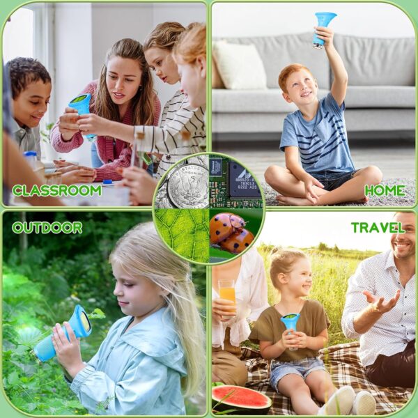 81NUGwxKZFL._AC_SL1500_.jpg Mikroskop Cyfrowy Kieszonkowy dla Dzieci, Ekran HD 2.0", USB, Podświetlenie LED, Pomarańczowy