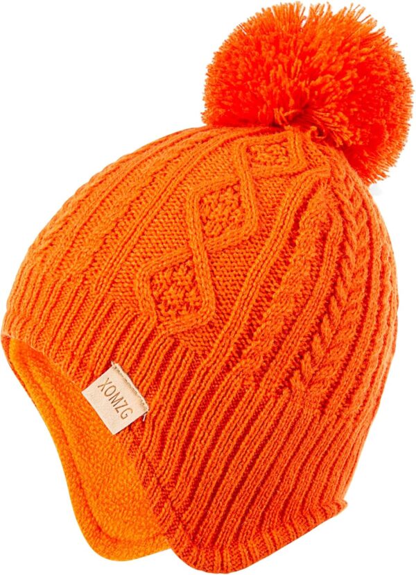 Zestaw Zimowy Czapka i Szalik Dziecięcy Dziewczęcy z Pomponem (0-36 miesięcy) Ciepłe Nauszniki