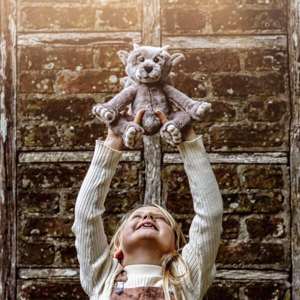 Charlie Bears Bearhouse Moat Pluszak Gargulec (20 cm) Szara Maskotka Kolekcjonerska