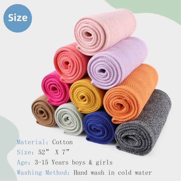 Komin Bawełniany Dziecięcy Unisex Dzianinowy Szalik Pętla (3-15 Lat) 140x18 cm