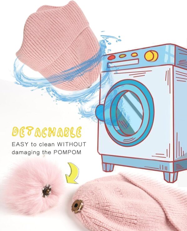 FURTALK Czapka Zimowa Dziecięca (Unisex) Z Nausznikami Polar i Odpinany Pompon (0-6 Lat)