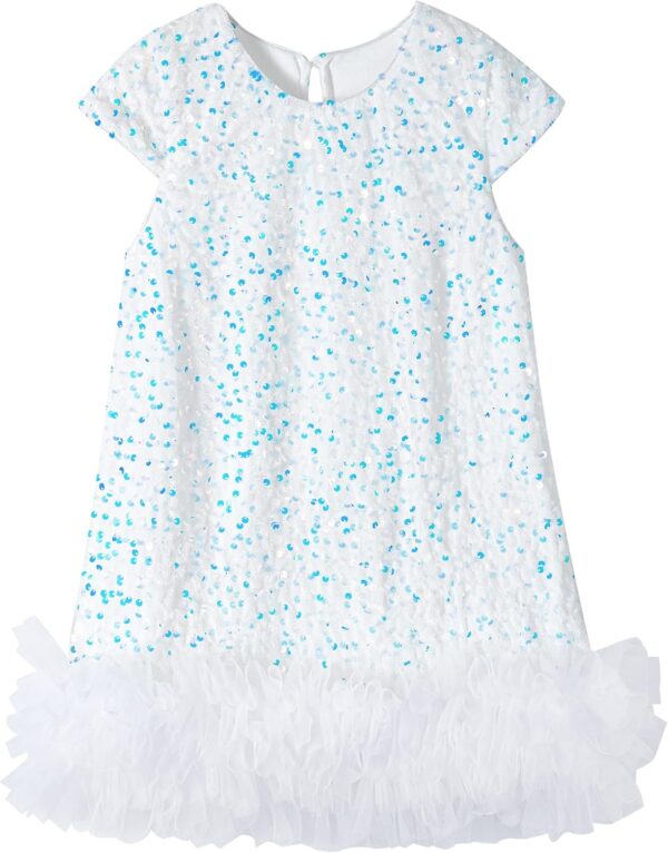 Miipat Elegancka Sukienka Dziewczęca Aksamit/Cekiny Tiul Księżniczka na Wesele Urodziny Święta