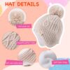 Zestaw Zimowy Czapka i Szalik Dziecięcy Dziewczęcy z Pomponem (0-36 miesięcy) Ciepłe Nauszniki