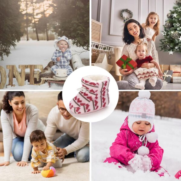 Zimowe Buciki Niemowlęce Ocieplane Polarem Kapcie Niechodki Antypoślizgowe 0-18 M (Unisex)