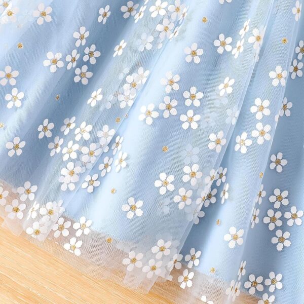 JiAmy Sukienka Dziewczęca Długi Rękaw Aksamit Cekiny Gwiazdki Tiul (3-7 Lat) Święta Wesele