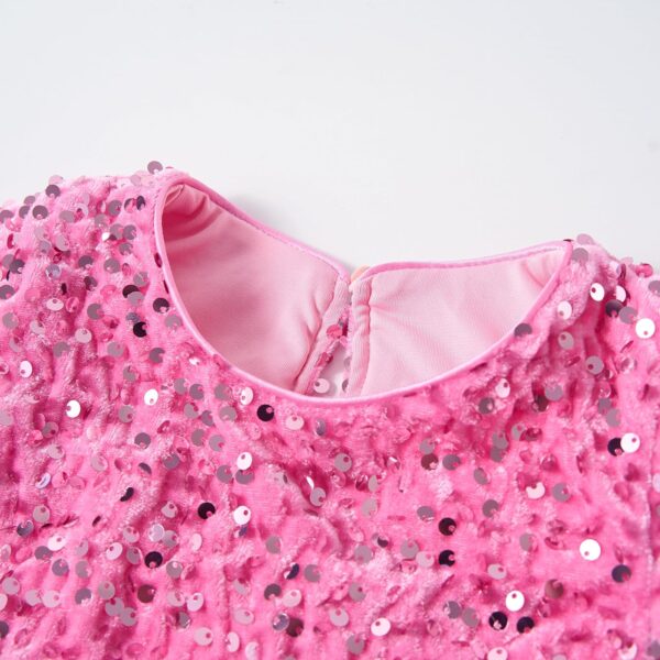 Miipat Elegancka Sukienka Dziewczęca Aksamit/Cekiny Tiul Księżniczka na Wesele Urodziny Święta