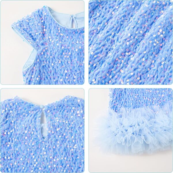 Miipat Elegancka Sukienka Dziewczęca Aksamit/Cekiny Tiul Księżniczka na Wesele Urodziny Święta