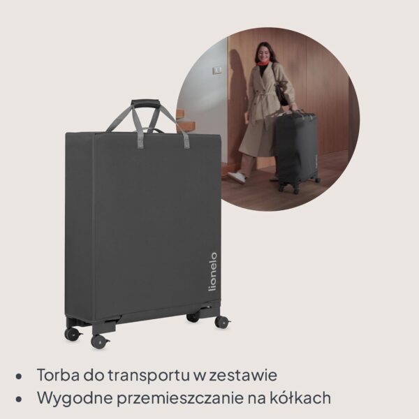 Lionelo Patty Łóżeczko Turystyczne i Dostawne 5w1 z Materacem Szare