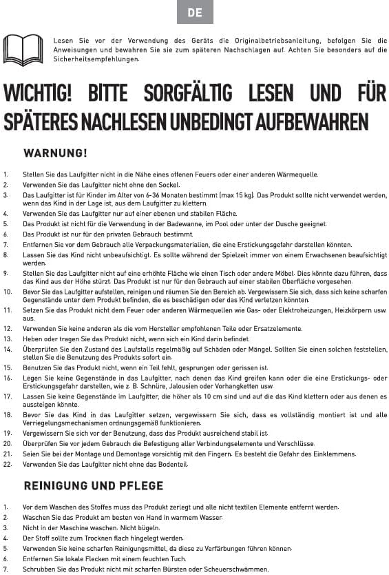 Tulano Cozy 22 Kojec dla Dziecka 120x180 cm z Matą i Torbą Szary